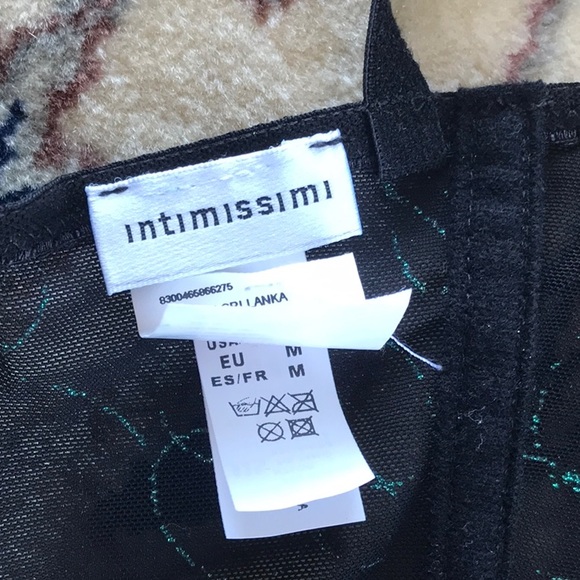 Intimissimi Victoria Secret Matching Camisole size (M) Panty (S) Black green - Picture 5 of 9